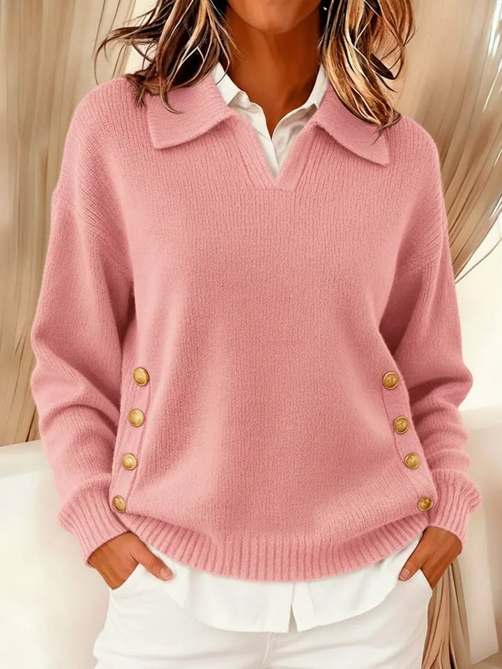 Vicenta | Pulover s Polo Ovratnikom i Dugmadi