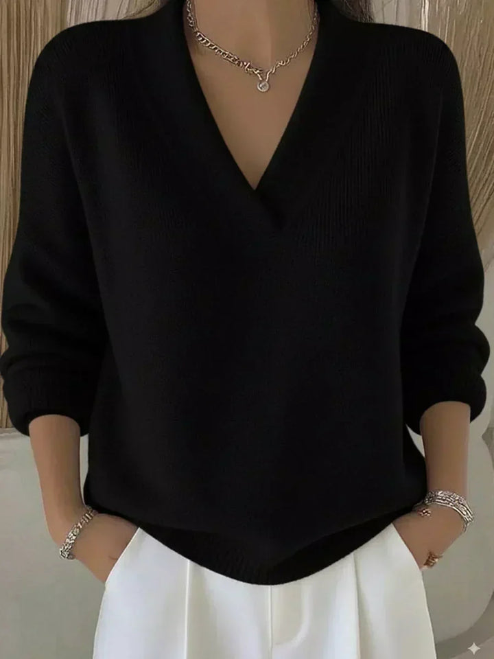 Violeta | Oversized džemper s V-izrezom