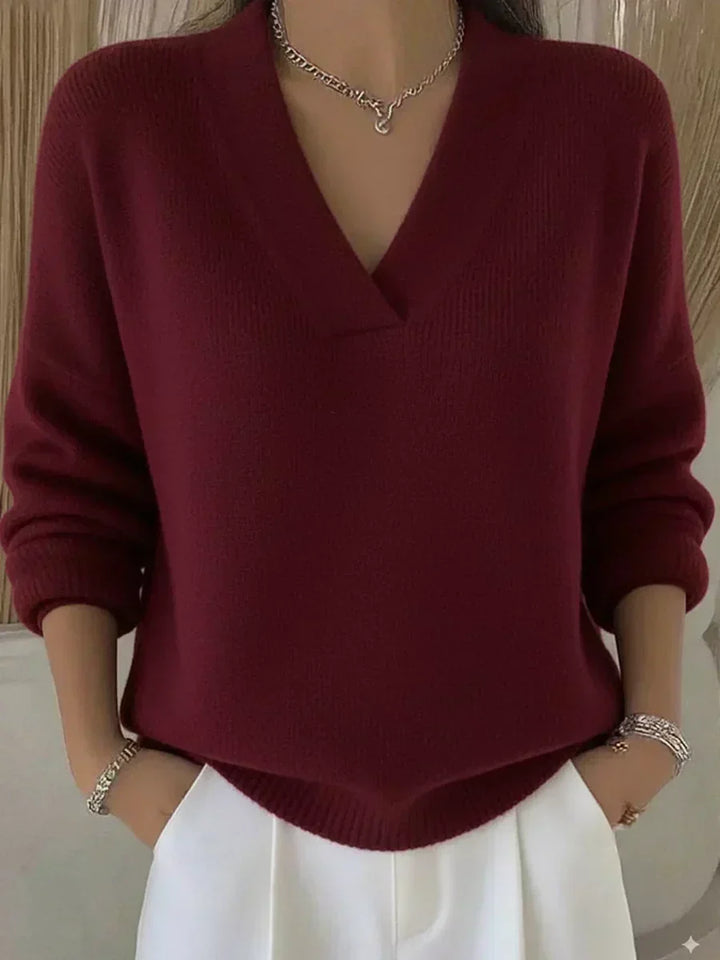 Violeta | Oversized džemper s V-izrezom