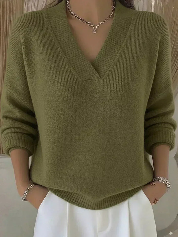 Violeta | Oversized džemper s V-izrezom