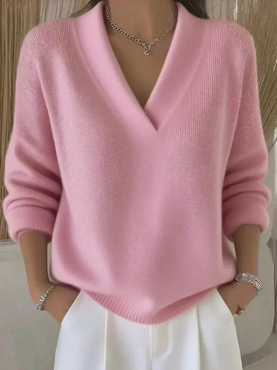 Violeta | Oversized džemper s V-izrezom
