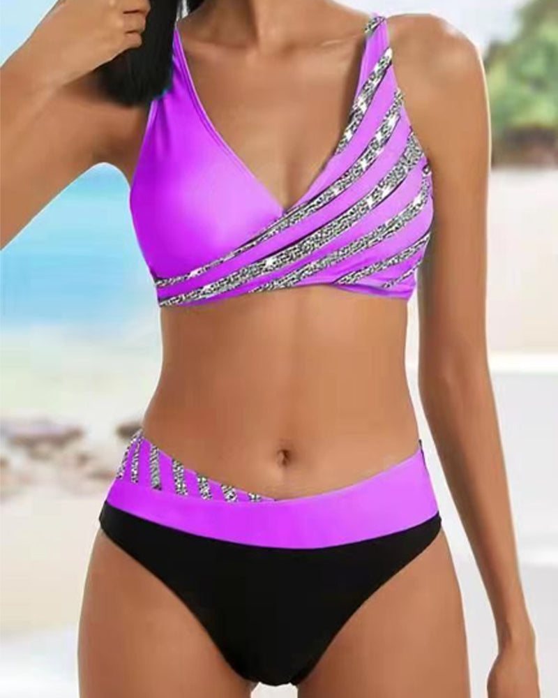Mona | Bikini s uzorkom u toplim tonovima
