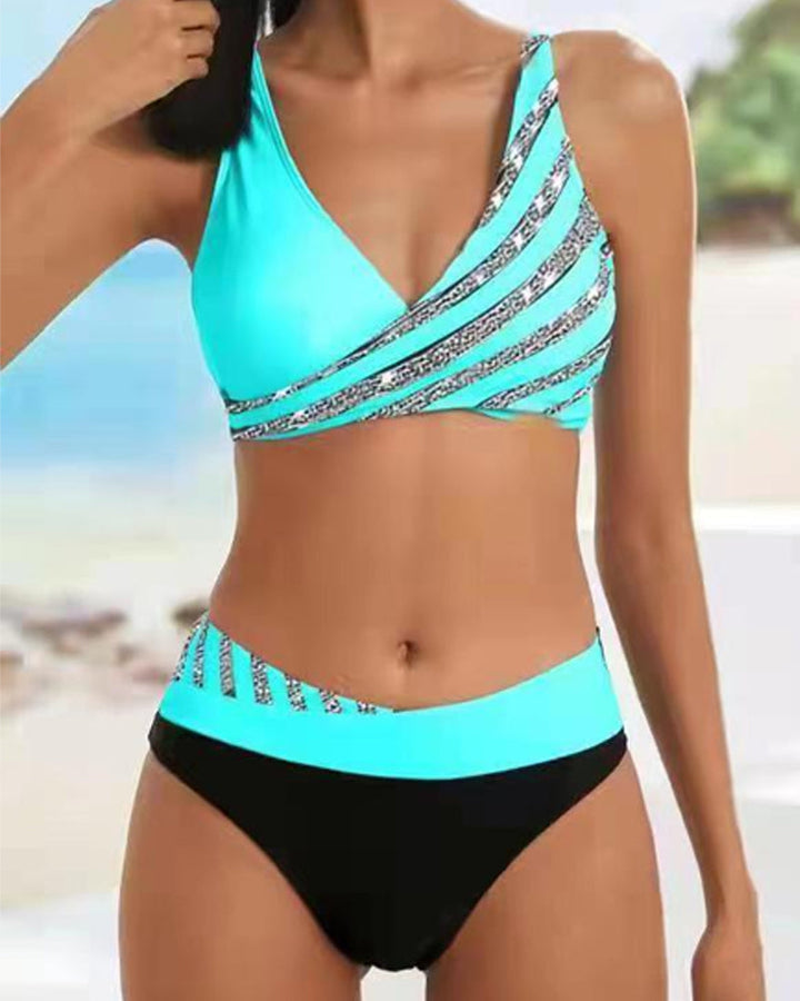 Mona | Bikini s uzorkom u toplim tonovima