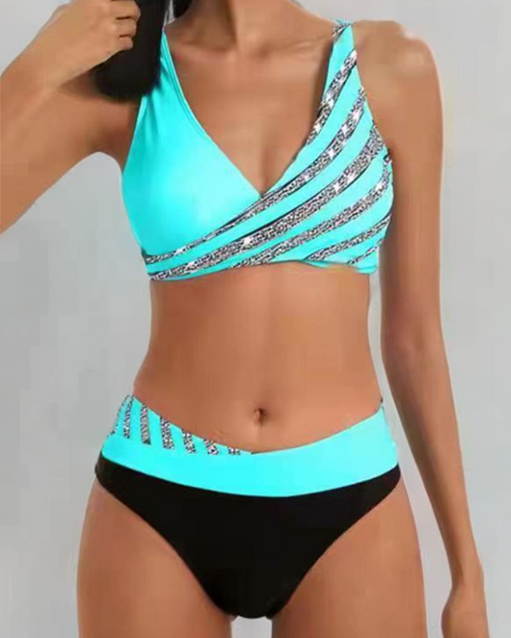 Mona | Bikini s uzorkom u toplim tonovima