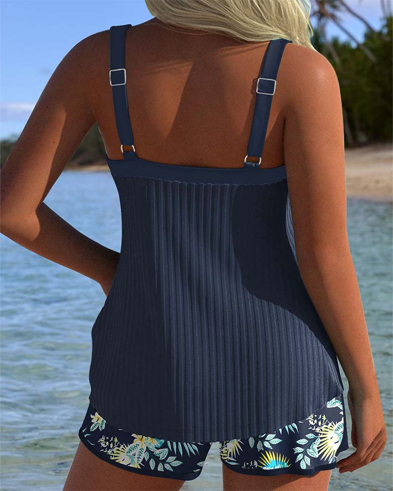 Julia | Prugasti tankini s donjim dijelom za kupanje od dva dijela