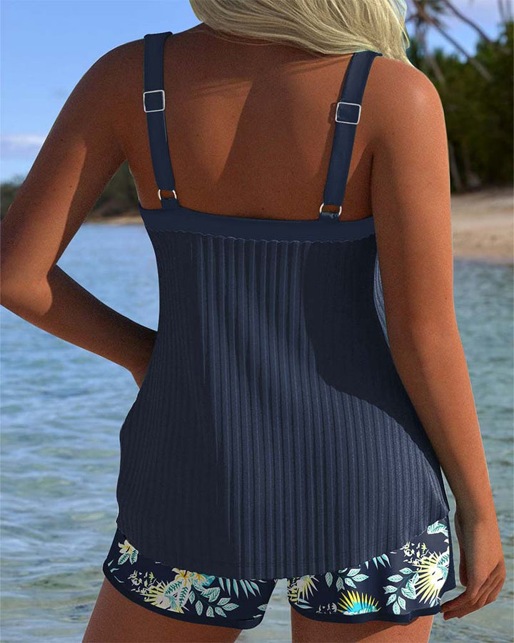 Julia | Prugasti tankini s donjim dijelom za kupanje od dva dijela